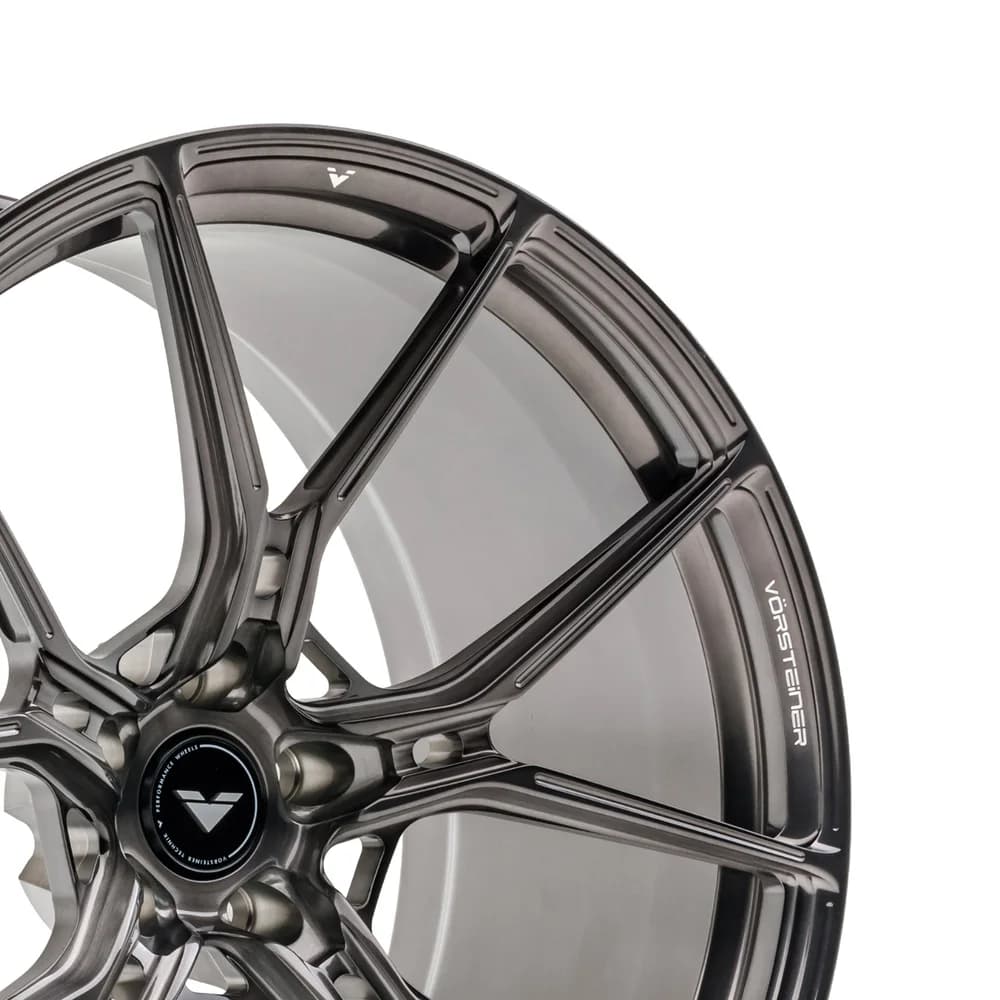 Close view of a Vorsteiner forged wheel